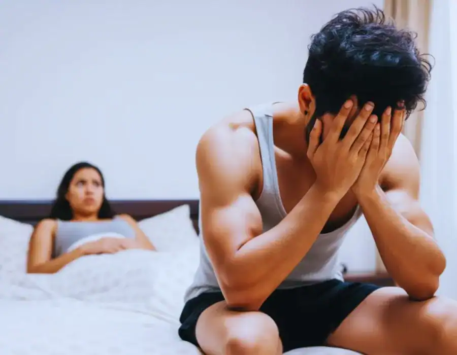 Image of upset man in need of erectile dysfunction treatment Cheshunt
